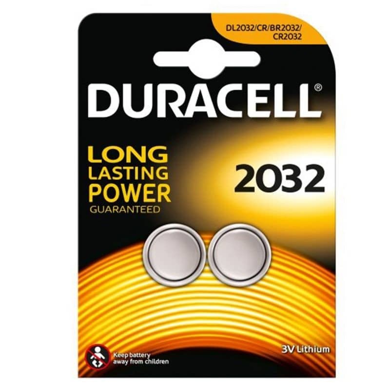 Duracell Pack x2 – Pilha de Botão CR2032 3V