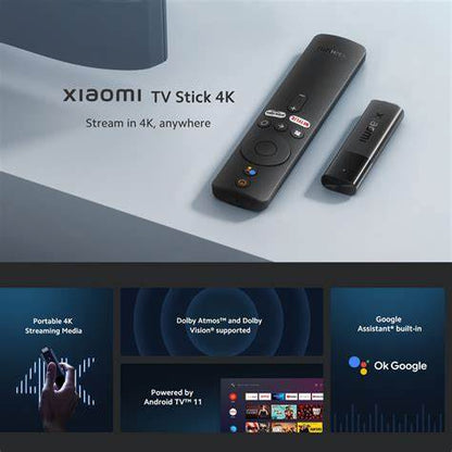 Xiaomi TV Stick 4K (Edição 2024) – Leitor de conteúdo de streaming portátil, Android TV