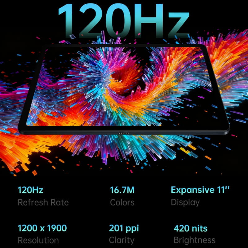 Black Shark Pad 7 Pro – Tablet Gaming 11" 120 Hz, Helio G100, 8 GB RAM, 8800 mAh