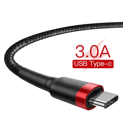 Baseus Cafule Cabo USB-A para USB Tipo-C 1M – Carga Rápida 3.0 – Preto