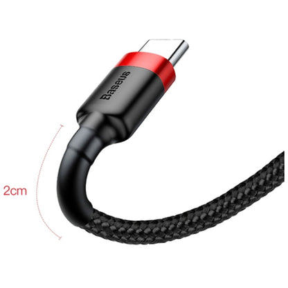 Baseus Cafule Cabo USB-A para USB Tipo-C 1M – Carga Rápida 3.0 – Preto