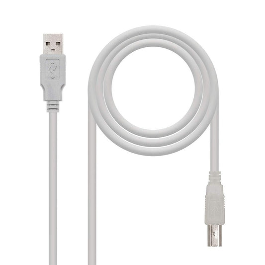 Nanocable - Cable USB 2.0 Impresora 3M Beige