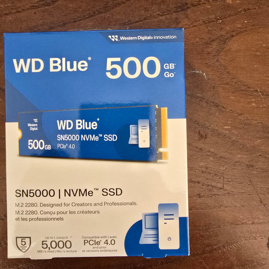 Disco SSD NVMe WD Blue SN5000 500 GB PCIe 4.0