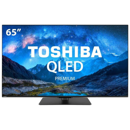 >Toshiba 65QV3F63DG 65" 4K UHD QLED Smart TV – VIDAA, Dolby Vision, Alexa, 3× HDMI, 2× USB (Preto)