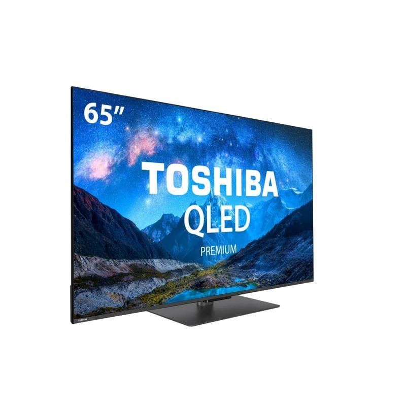 >Toshiba 65QV3F63DG 65" 4K UHD QLED Smart TV – VIDAA, Dolby Vision, Alexa, 3× HDMI, 2× USB (Preto)
