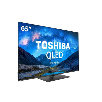 >Toshiba 65QV3F63DG 65" 4K UHD QLED Smart TV – VIDAA, Dolby Vision, Alexa, 3× HDMI, 2× USB (Preto)